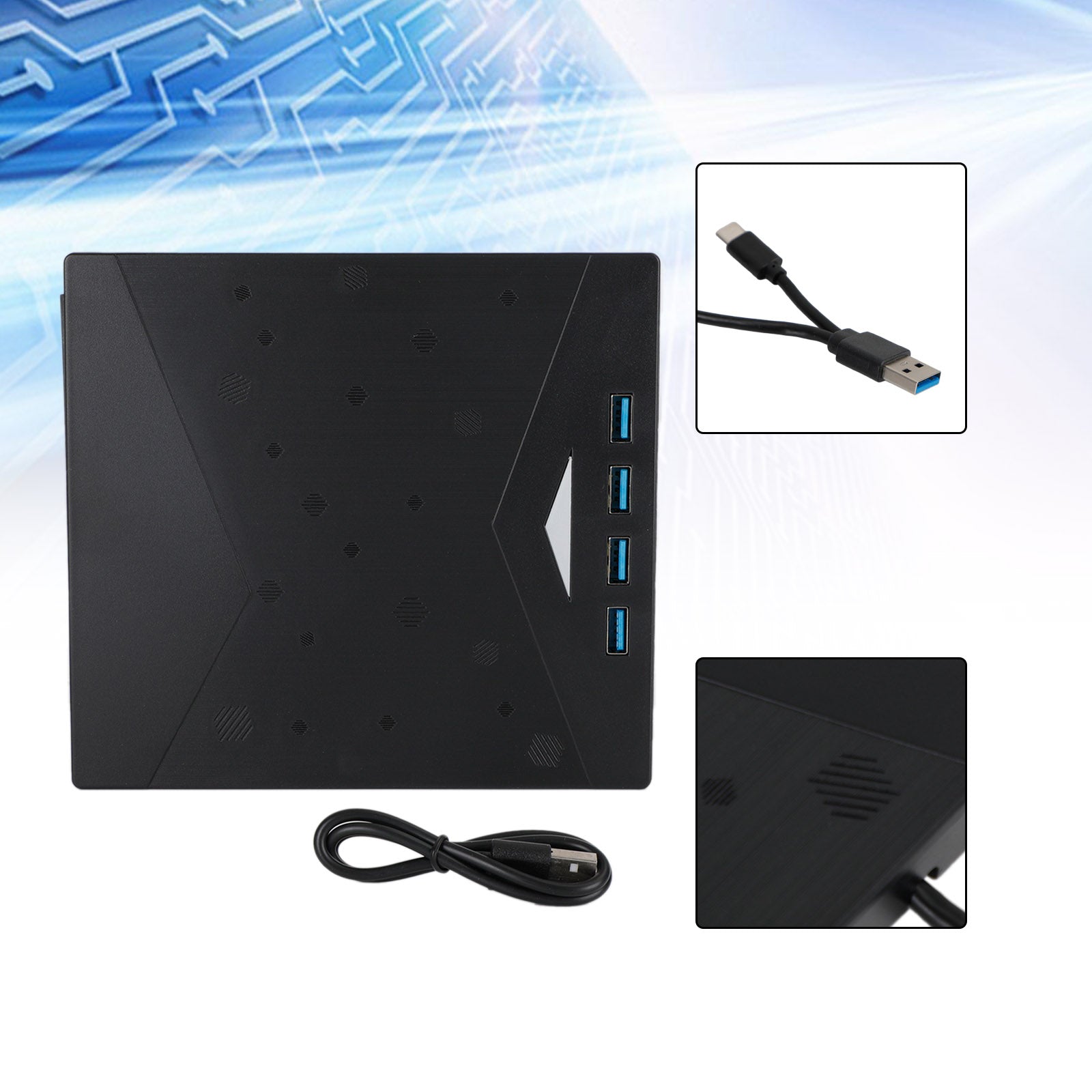 7 in 1 External CD/DVD Burner Drive USB 3.0 Type-c Type A CD-ROM Laptop,External CD/DVD Drive for Laptop 7 in 1 USB 3.0 DVD Player Portable