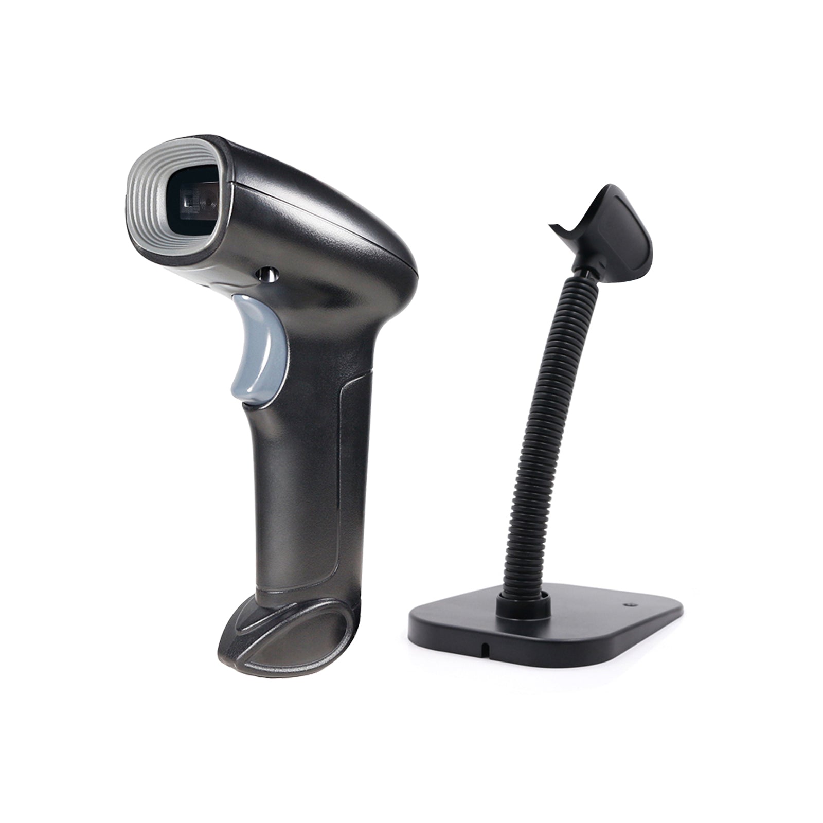 2 In1 1D+2D Portable Handheld Gun Auto USB Laser Scanner Bar Code Reader w Stand