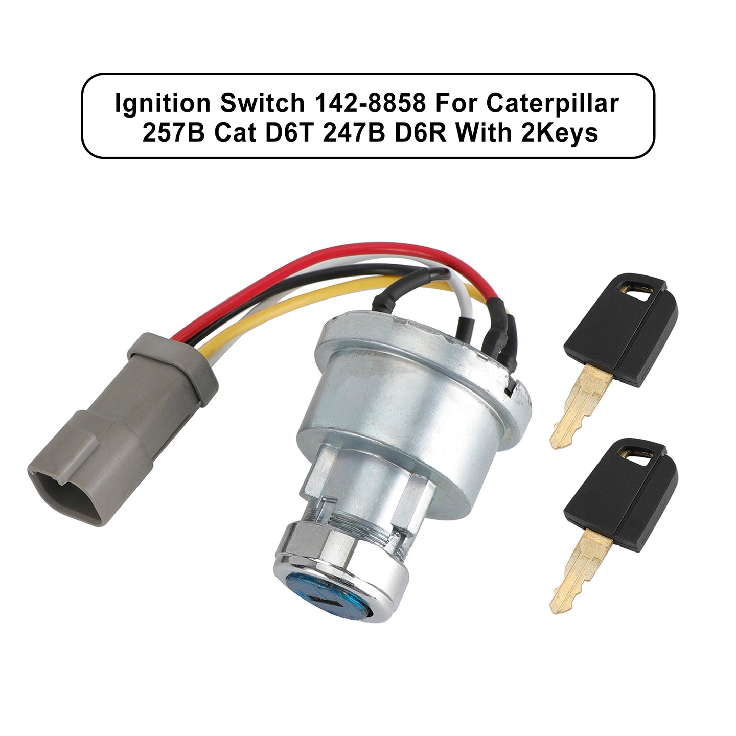 Ignition Switch 142-8858 For Caterpillar 257B Cat D6T 247B D6R With 2Keys