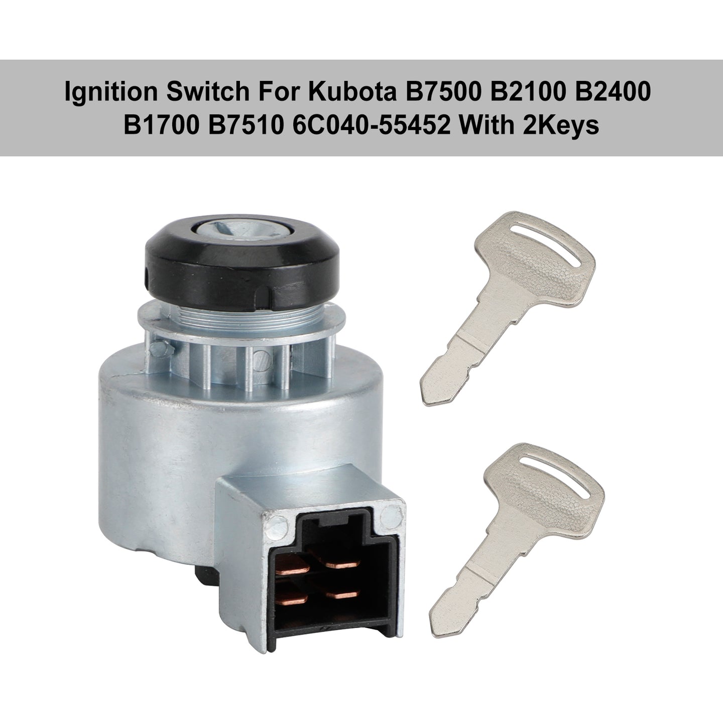 Ignition Switch W/2 Keys Fits For Kubota B2400 B2100 B7500 B1700 6C040-55452