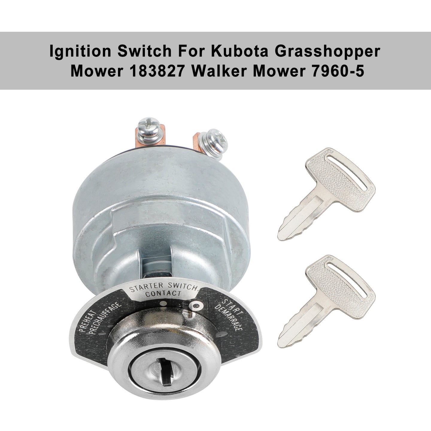 Ignition Switch For Kubota Mower 183827 Walker Mower 7960-5