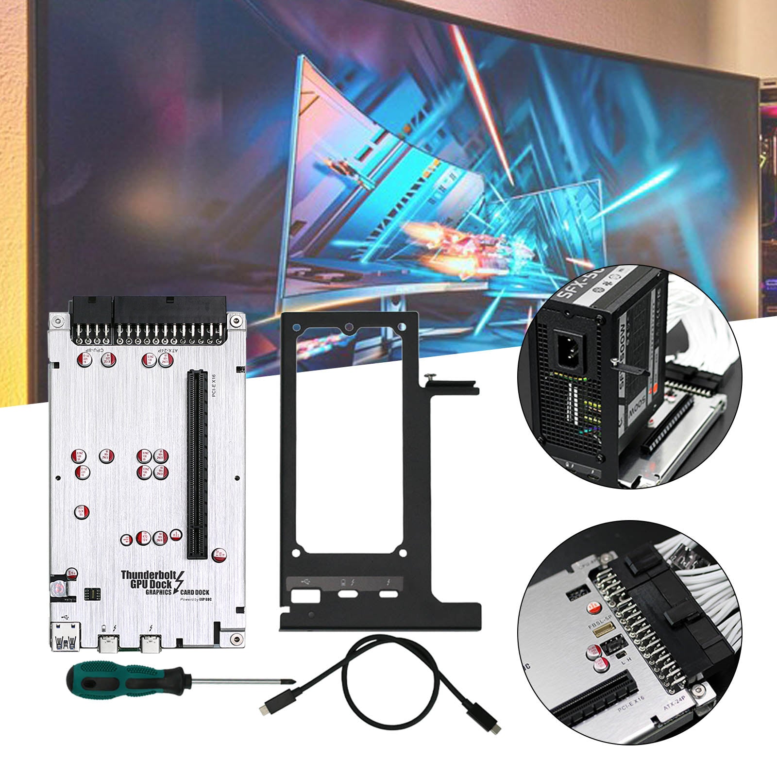 TH3P4G2 mini USB3.0 Graphics Card Extended Bracket for Thunderbolt 3 4 Ports