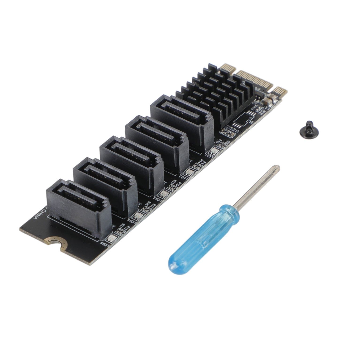 M.2 To SATA 3.0 Adapter JMB575 5 Port Hard Disk Drive Expansion Card for PH56