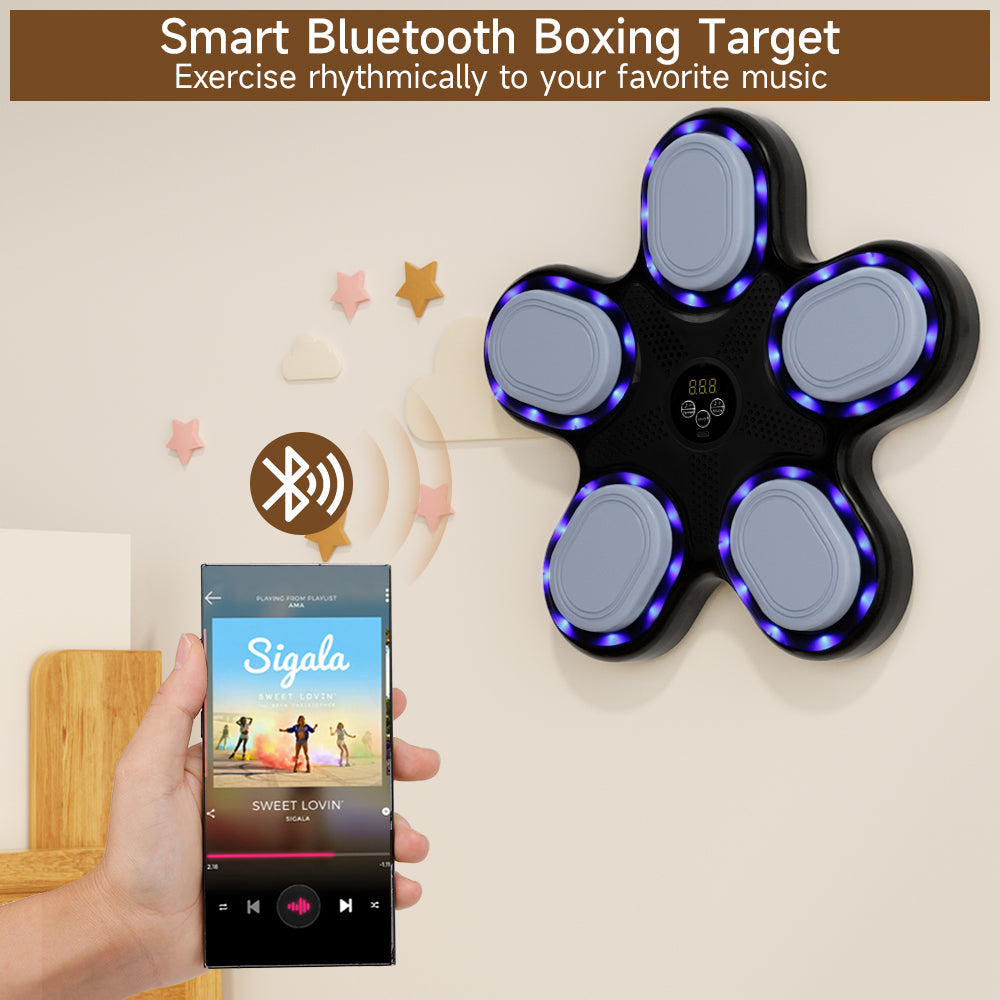 Music Boxing Machine with Boxing Gloves – Wall-Mounted Smart Boxing Trainer Electronic Punching Target for Home Indoor & Gym Workouts (Copy)