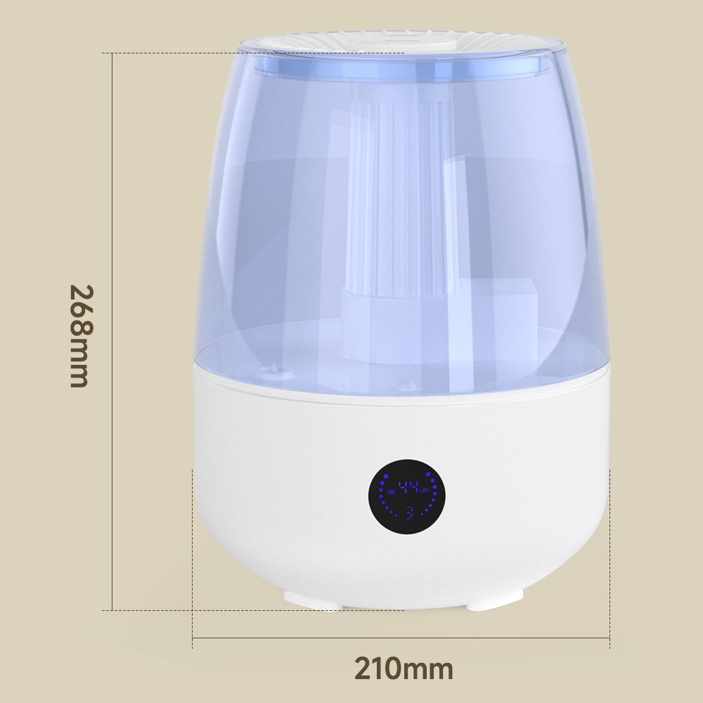 6.8L Cool Mist Humidifier & Diffuser with Remote - Top Fill for Bedroom, Plants & Baby