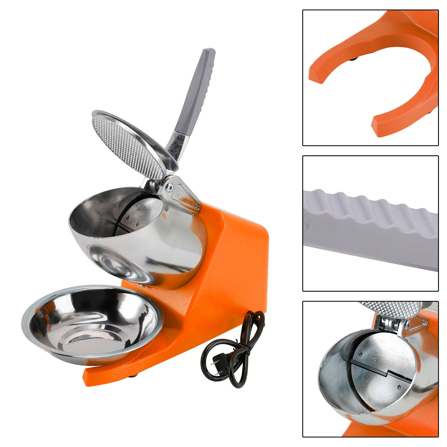 Electric Ice Shaver Machine – Dual Blade Shaved Ice & Snow Cone Maker for Home & Parties