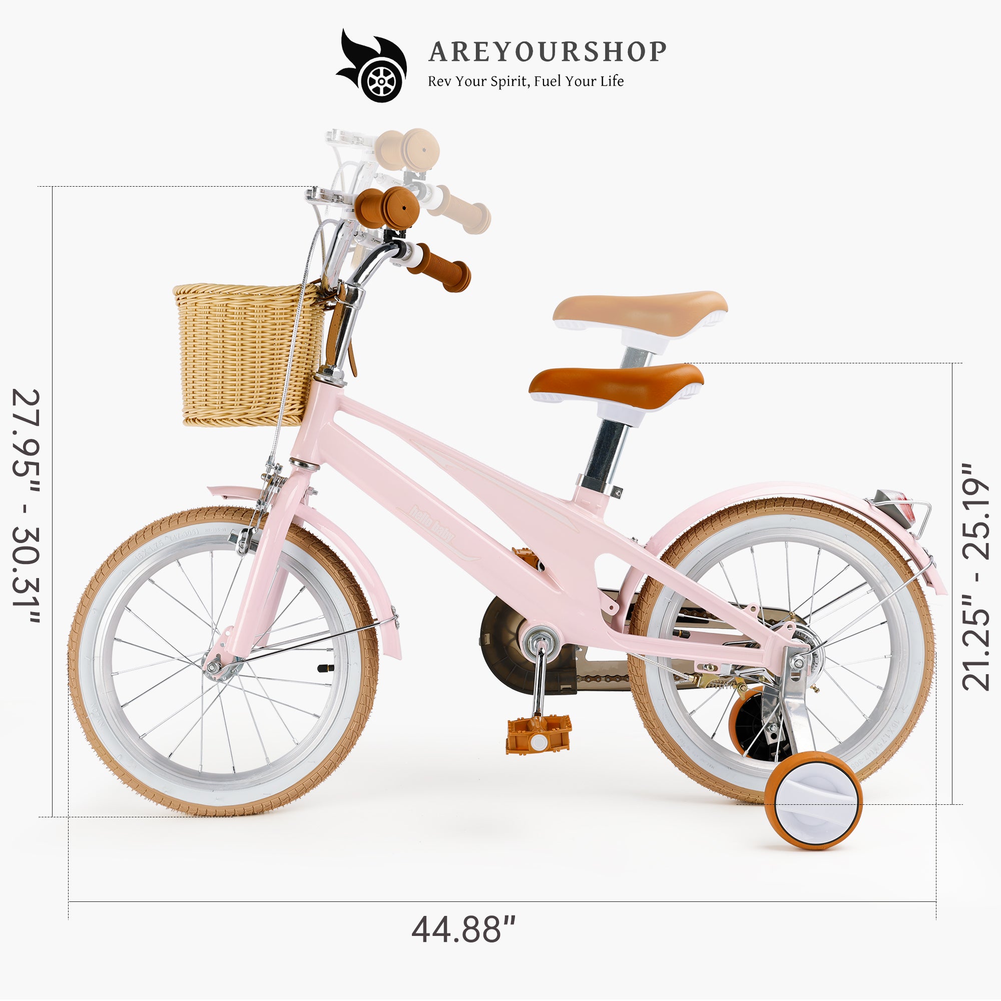 16 inches Kid's Bike Child Bicycle for Ages 7-9 Years Boys and Girls with Basket