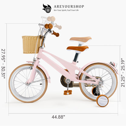 16 inches Kid's Bike Child Bicycle for Ages 7-9 Years Boys and Girls with Basket