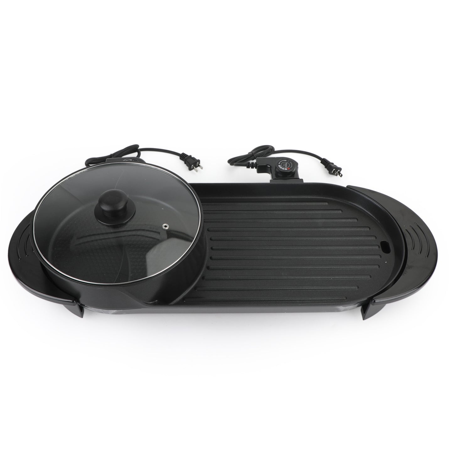 2-in-1 Electric Hot Pot & Smokeless Indoor Grill (110V)