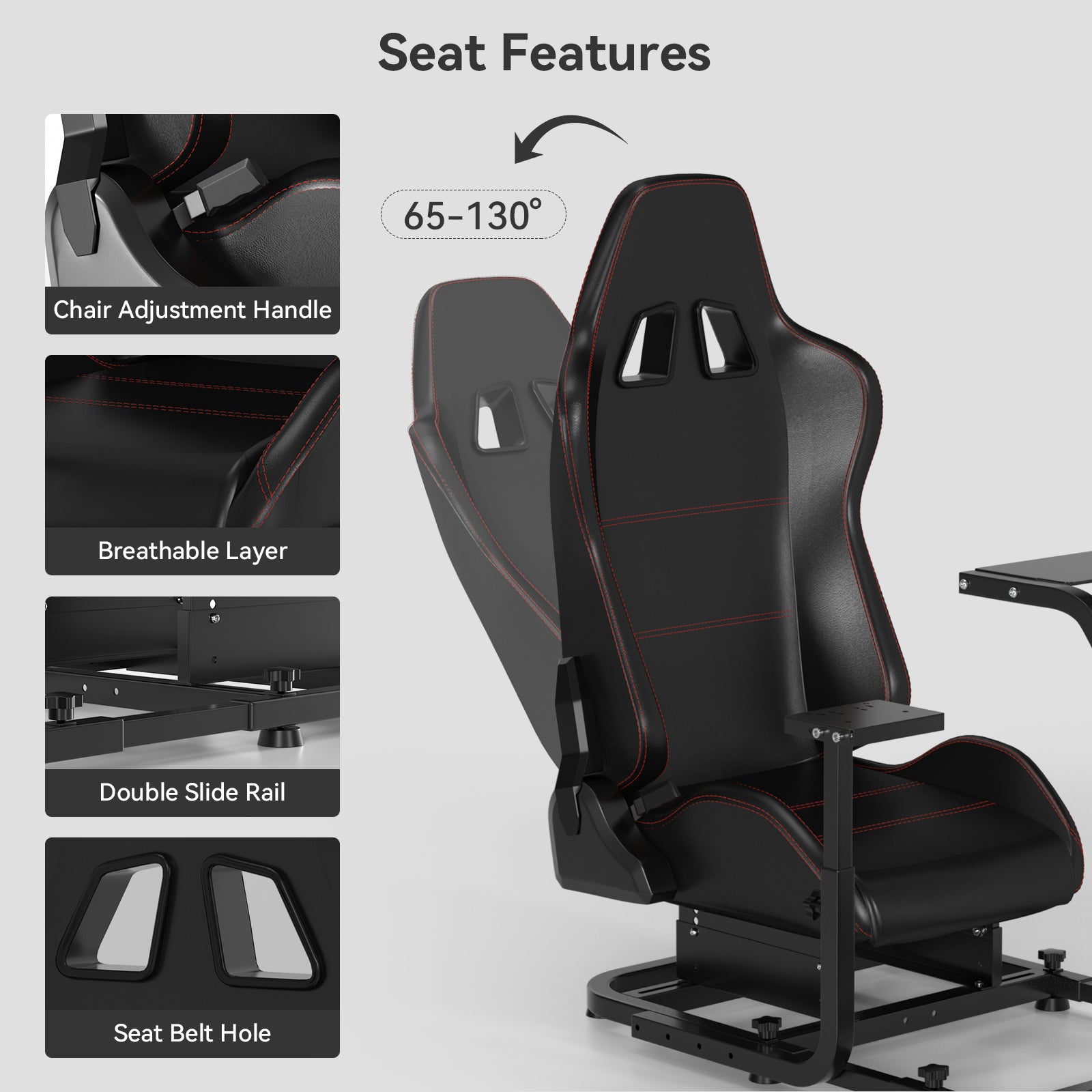 Seat Racing Simulation Game Stand for Fanatec Thrustmaster T300RS TX F458 T500RS