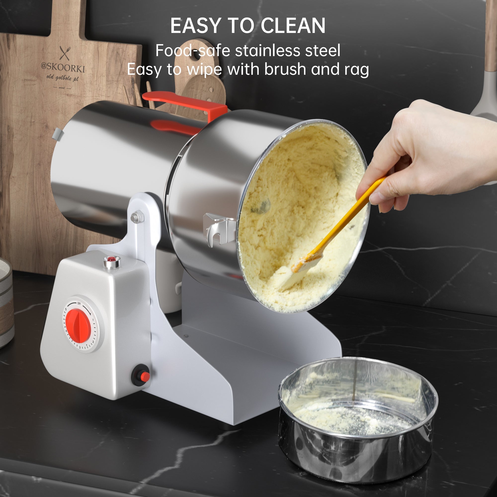 700g 2400w Electric Grain Mill Grinder for Flour Wheat Grind Coffee Beans High Speed