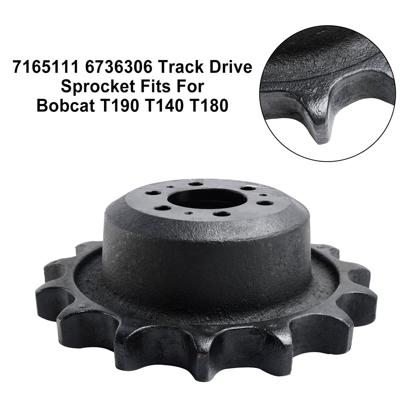 Track Drive Sprocket for Bobcat T190 T140 T180 – 6-Hole 15 Tooth 7165111