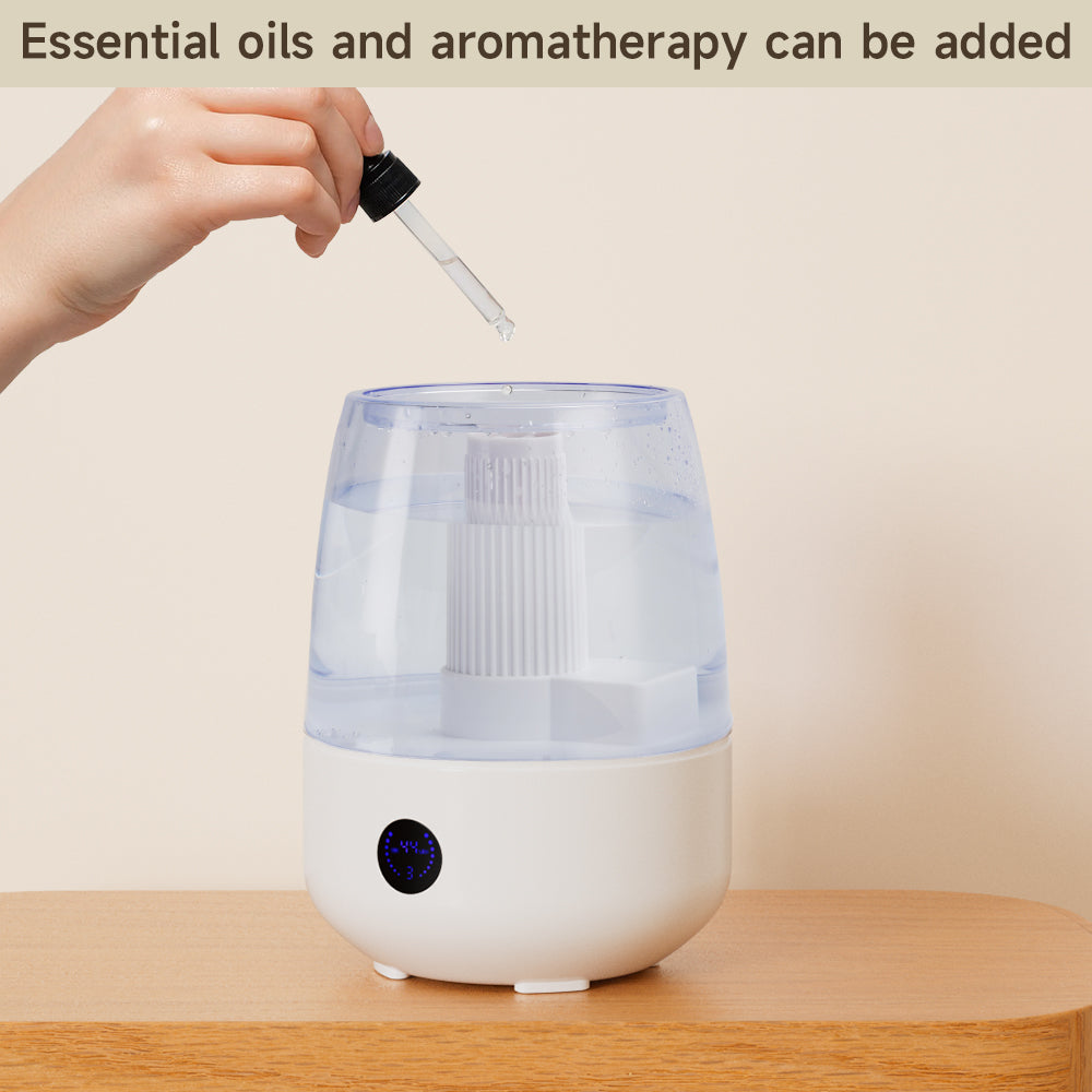 6.8L Cool Mist Humidifier & Diffuser with Remote - Top Fill for Bedroom, Plants & Baby