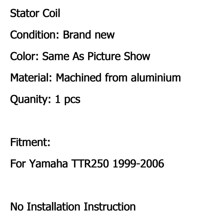 TTR250 1999-2006 2000 2005 Yamaha Generator Stator Coil