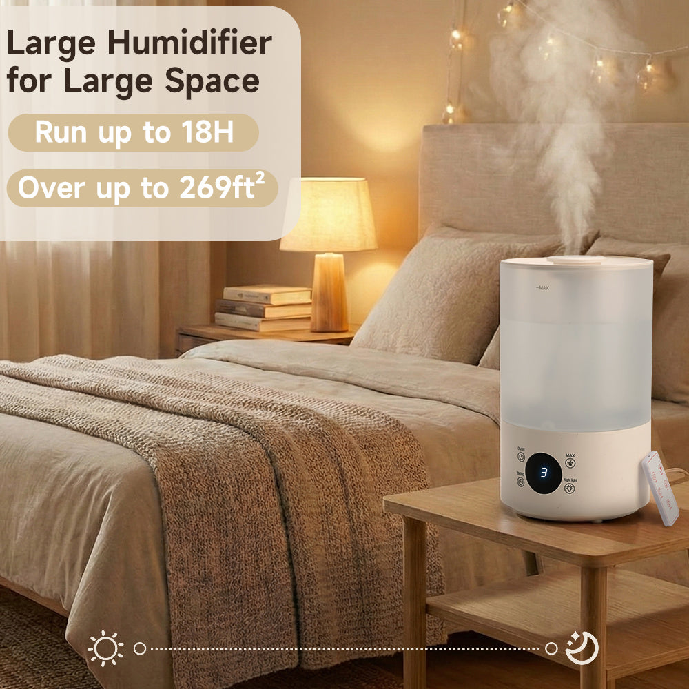 Humidifiers for Bedroom  4L Cool Mist Humidifier for Home Plant and Baby Nursery