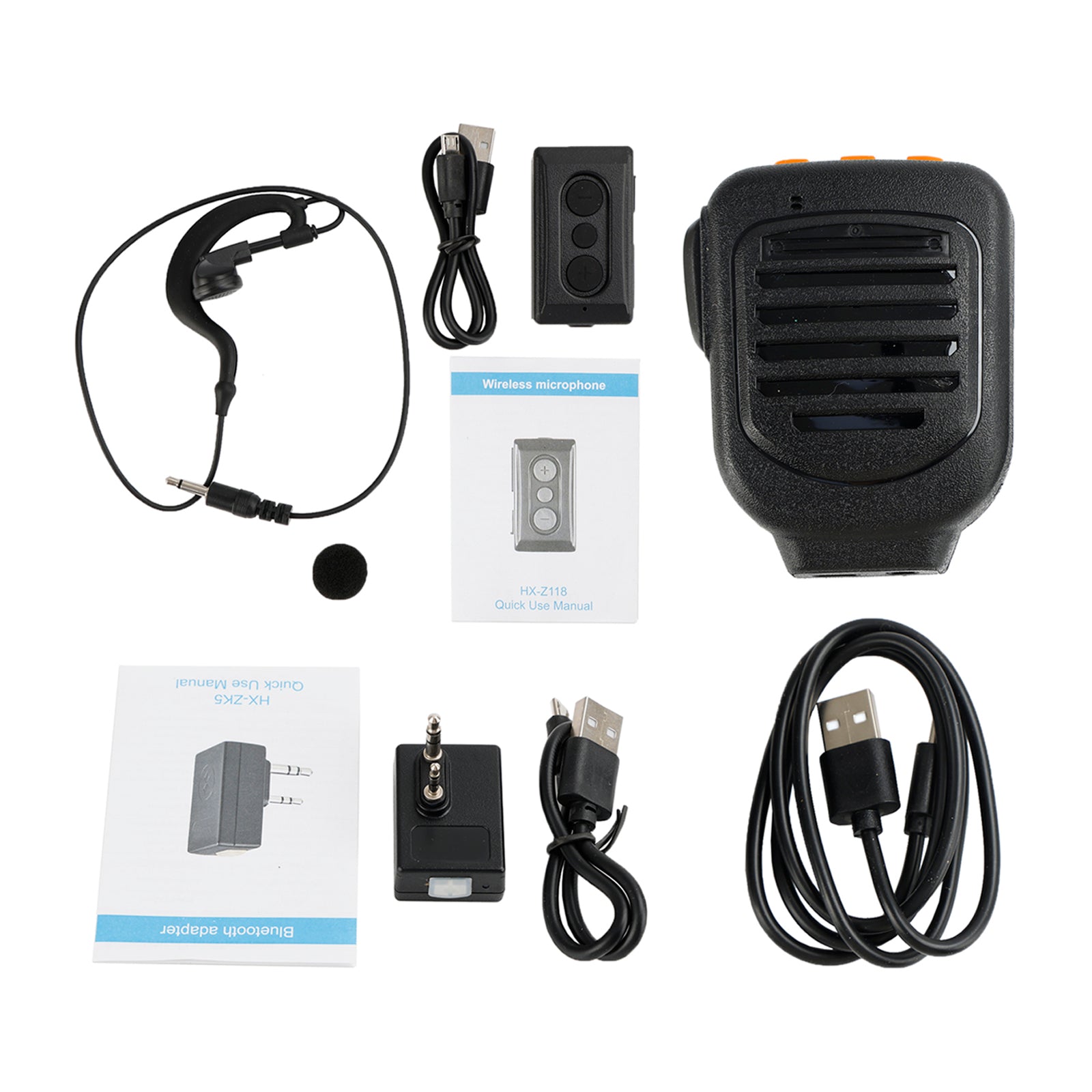 Bluetooth PTT Controller Earphone K Plug Adapter for Baofeng 5R TYT Zello Work