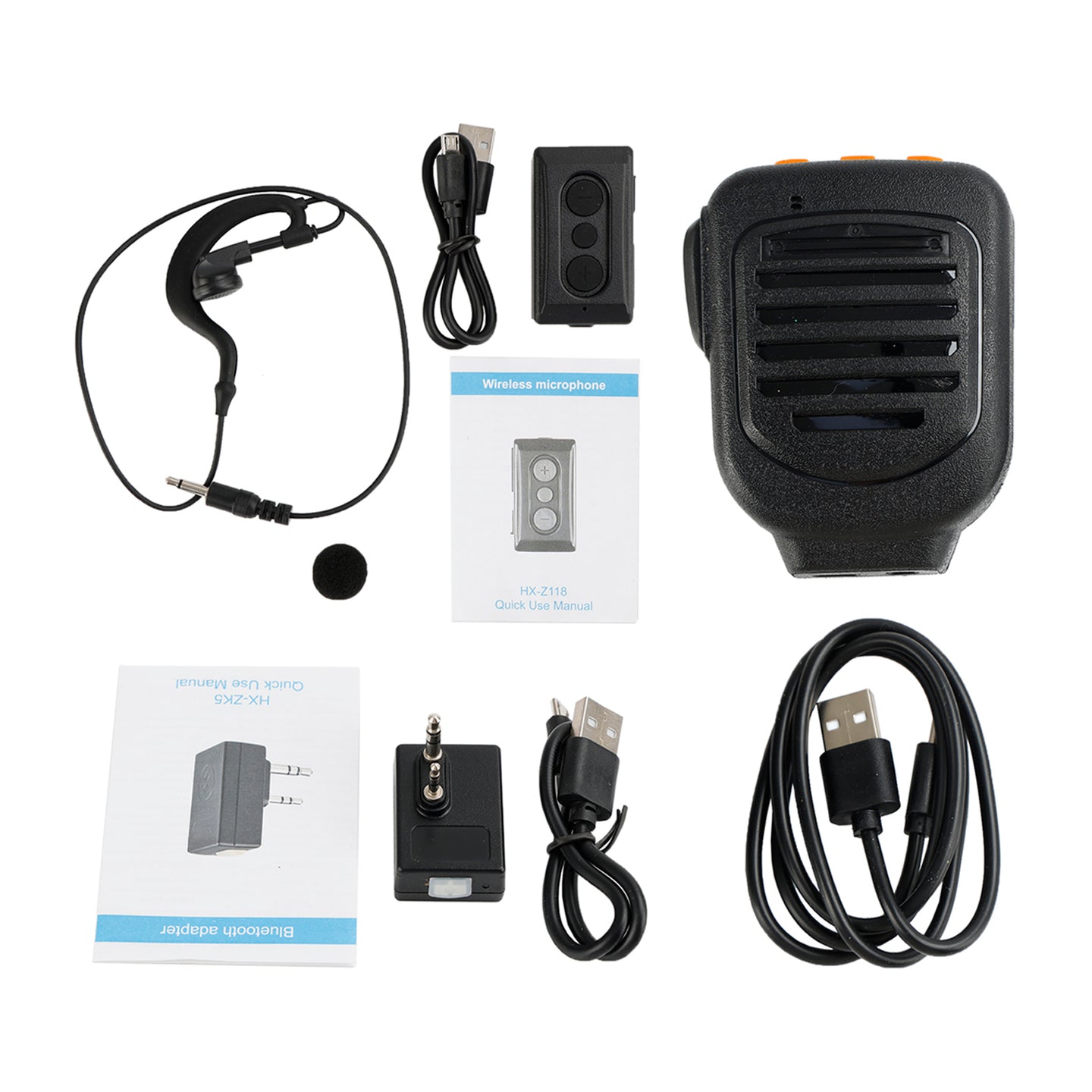 Bluetooth PTT Controller Earphone K Plug Adapter for Baofeng 5R TYT Zello Work
