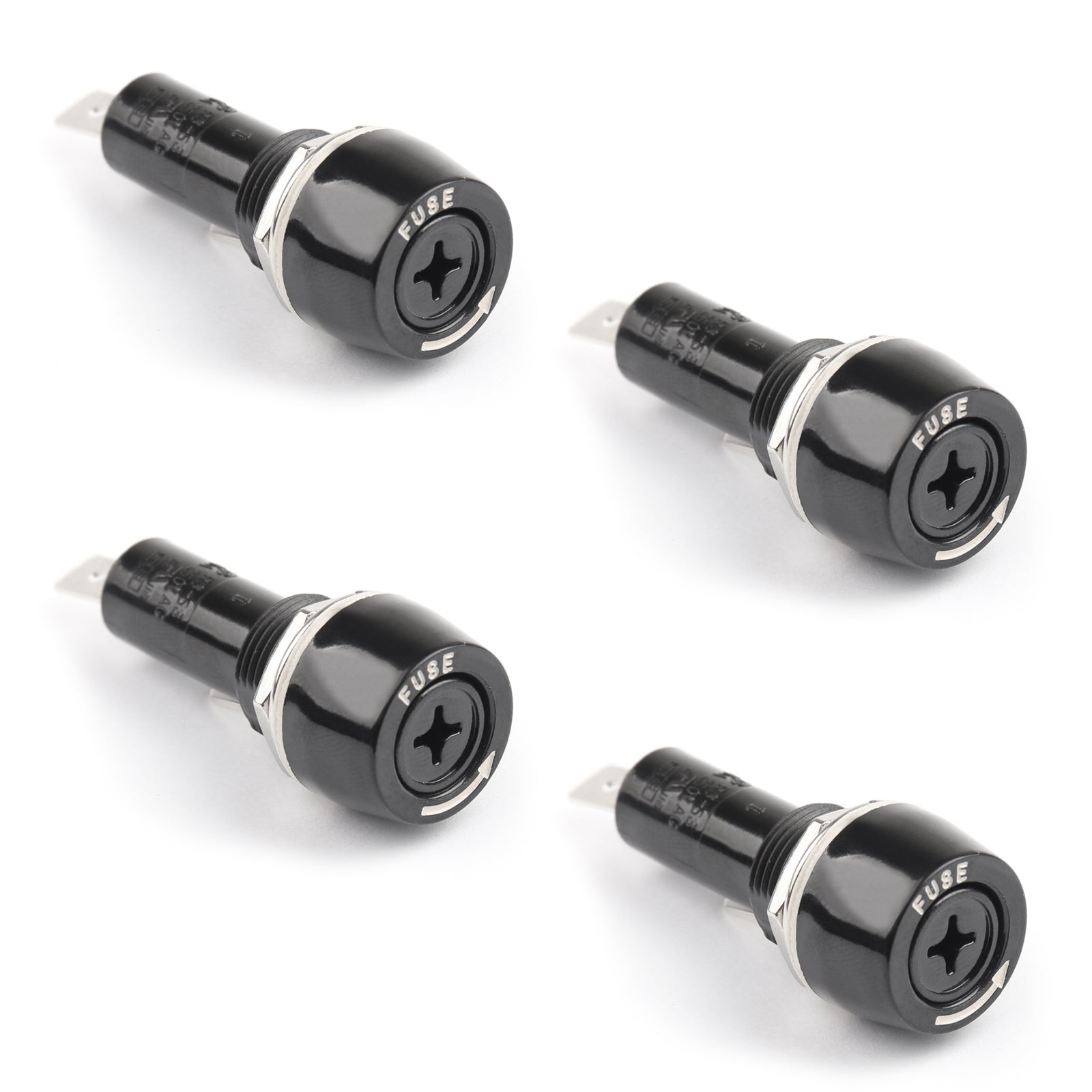 4PCS SCI R3-53AA Panel Mount Chassis Fuse Holder For 6x30mm Glass Fuses 15A 250V