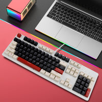 104Key Wired Mechanical Linear Switch Gaming Keyboard With Blue Switch RGB Light
