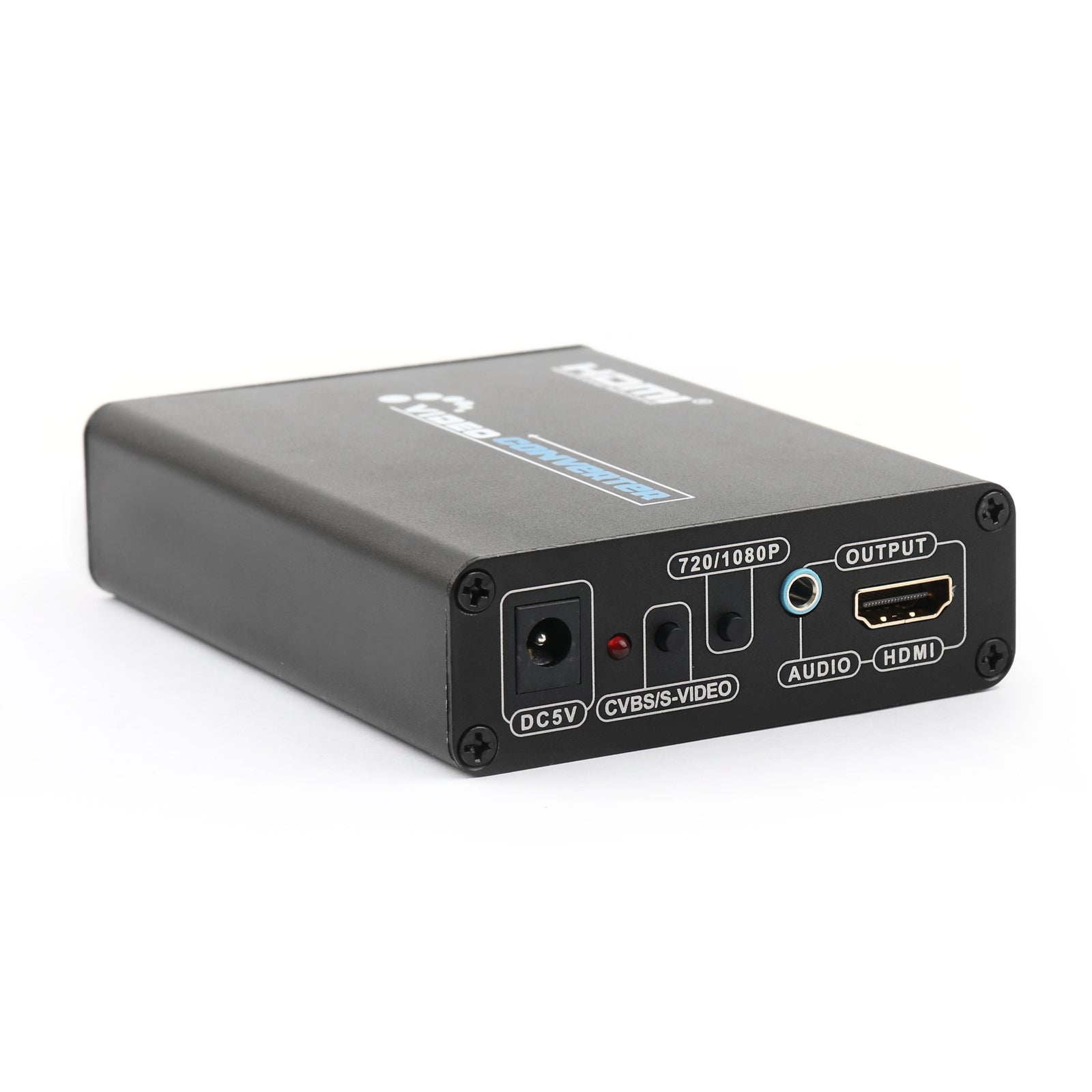 3 RCA AV+S-Video CVBS Composite R/L Audio to HDMI 1080P Converter US Plug Power