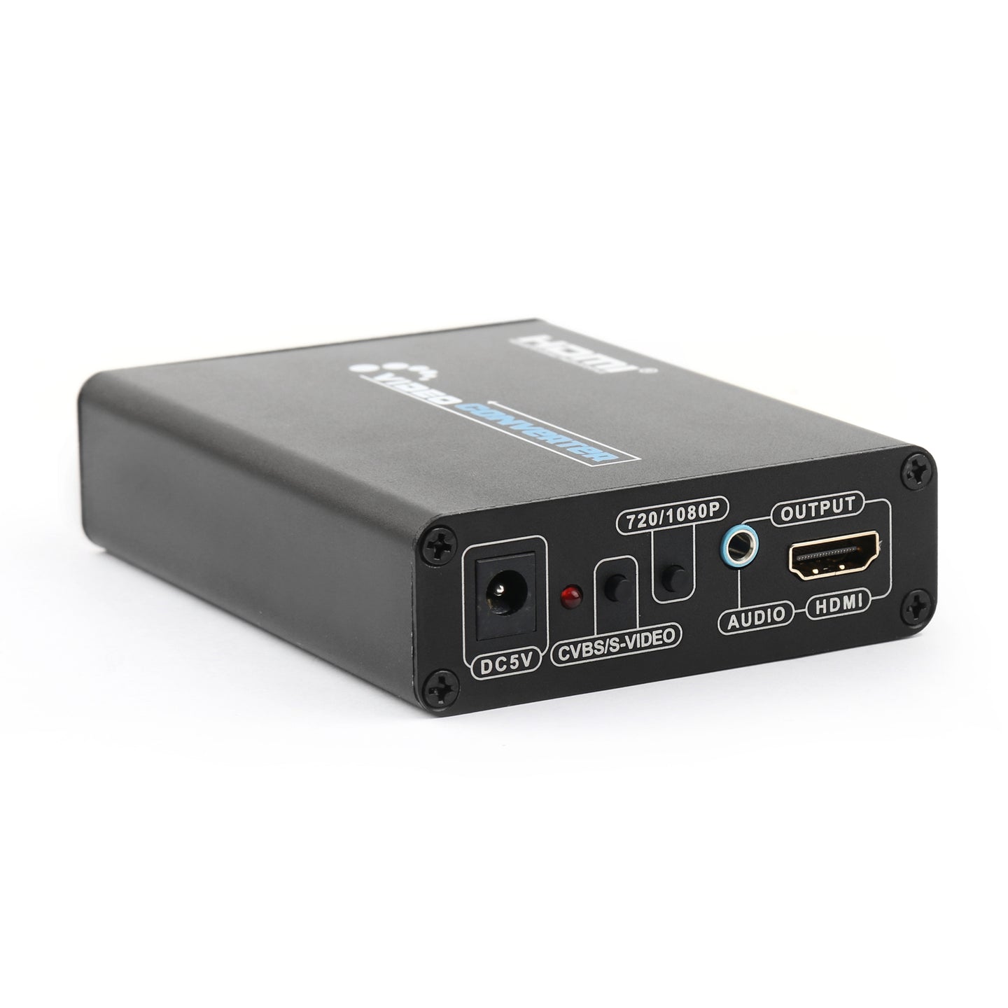 3 RCA AV+S-Video CVBS Composite R/L Audio to HDMI 1080P Converter US Plug Power
