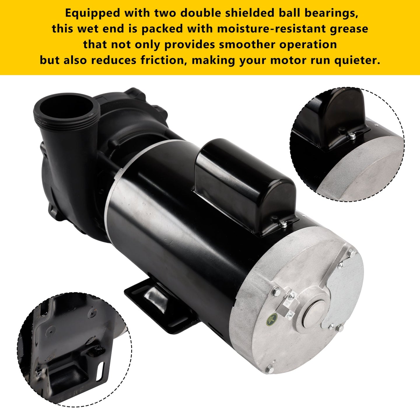 Quiet Energy-Efficient 2-Speed Spa Pump â€?56 Frame, 1-4 HP, 230V for Swimming Pools | 3721621-1D