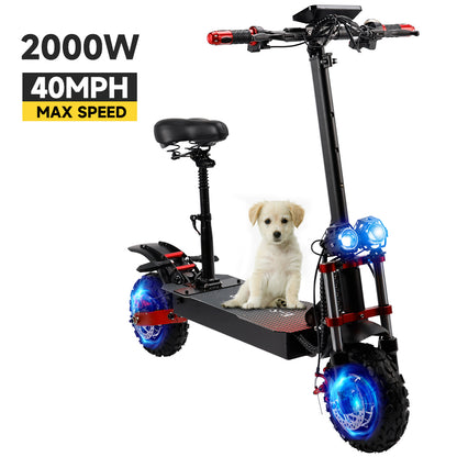 2000W 21ah off-road alloy electric scooter for adult With large display screen