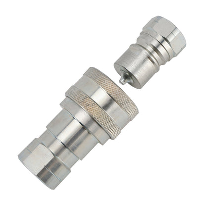 3/4" NPT Hydraulic Quick Connect Coupler ISO B 7241 Male & Female
