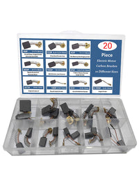 20Pcs 10 Sizes Electric Motor Carbon Brushes Replacement For Power Tool