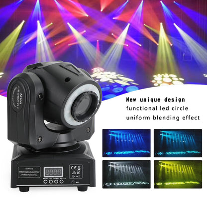100W LED Moving Head Stage Light – RGBW Beam Spot Gobo DMX512 DJ Disco Party Lighting
