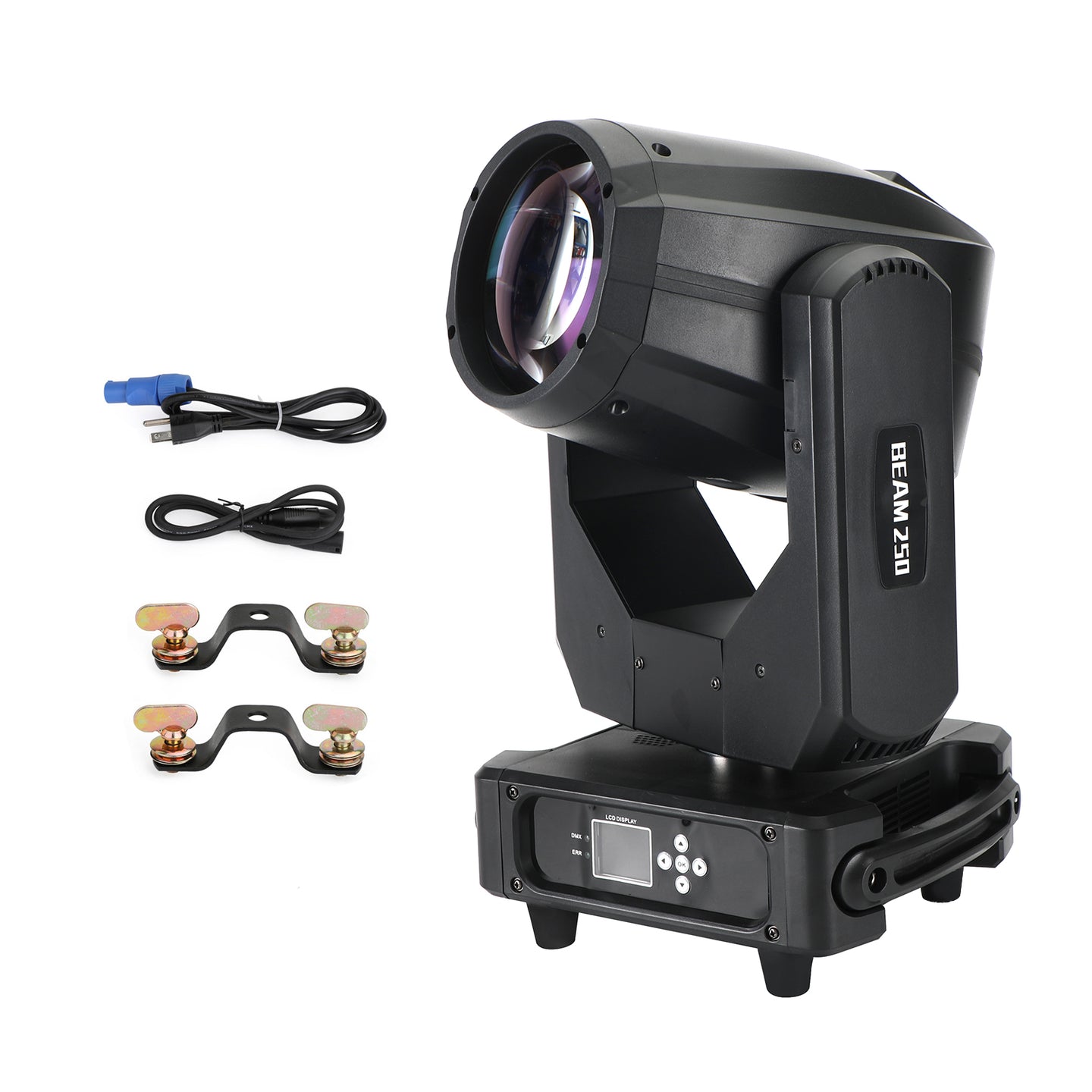 250W 8R Moving Head Stage Light – RGBW 3-in-1 Beam Spot Wash with Double Prism & Gobo for DJ Disco Party