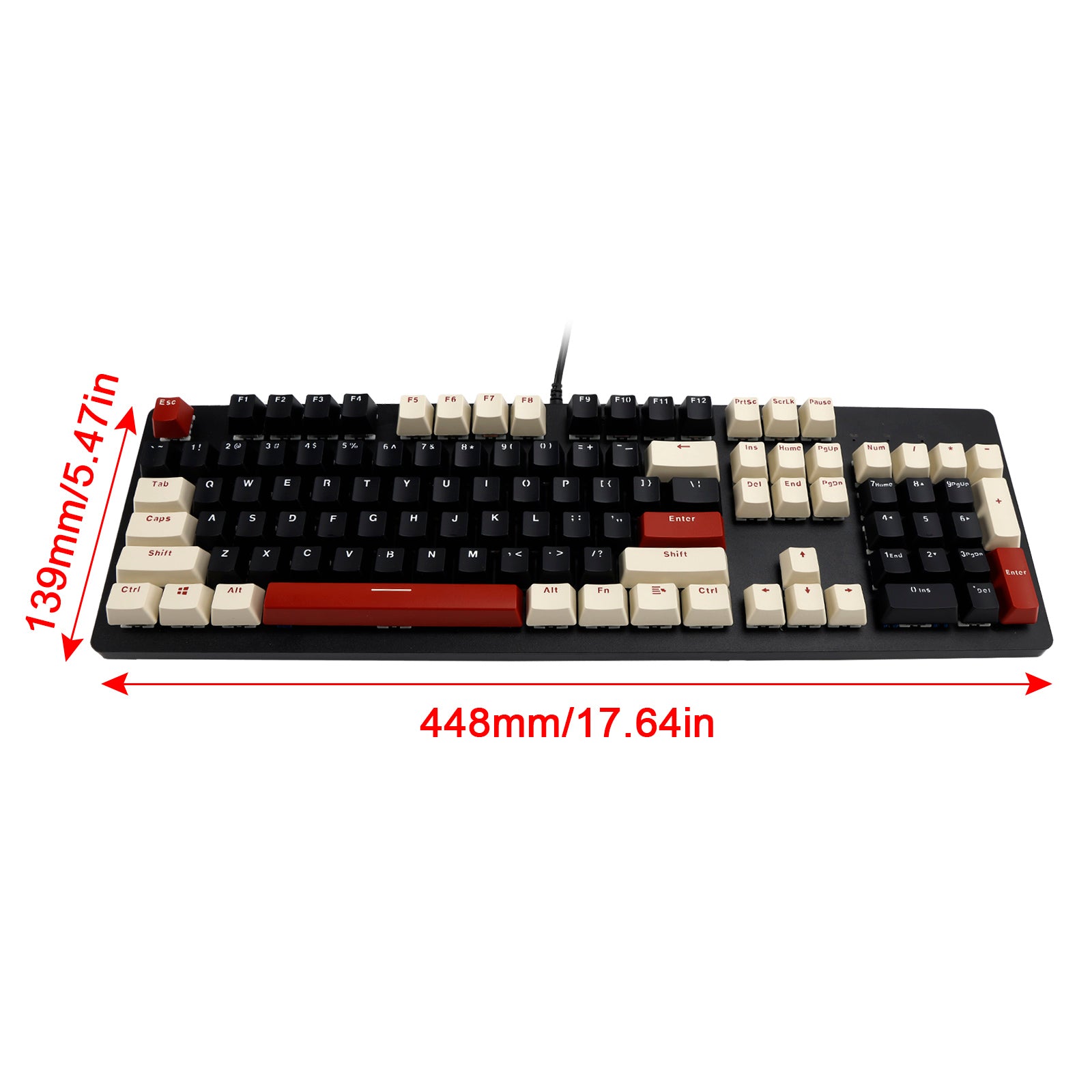 104Key Wired Mechanical Linear Switch Gaming Keyboard With Blue Switch RGB Light
