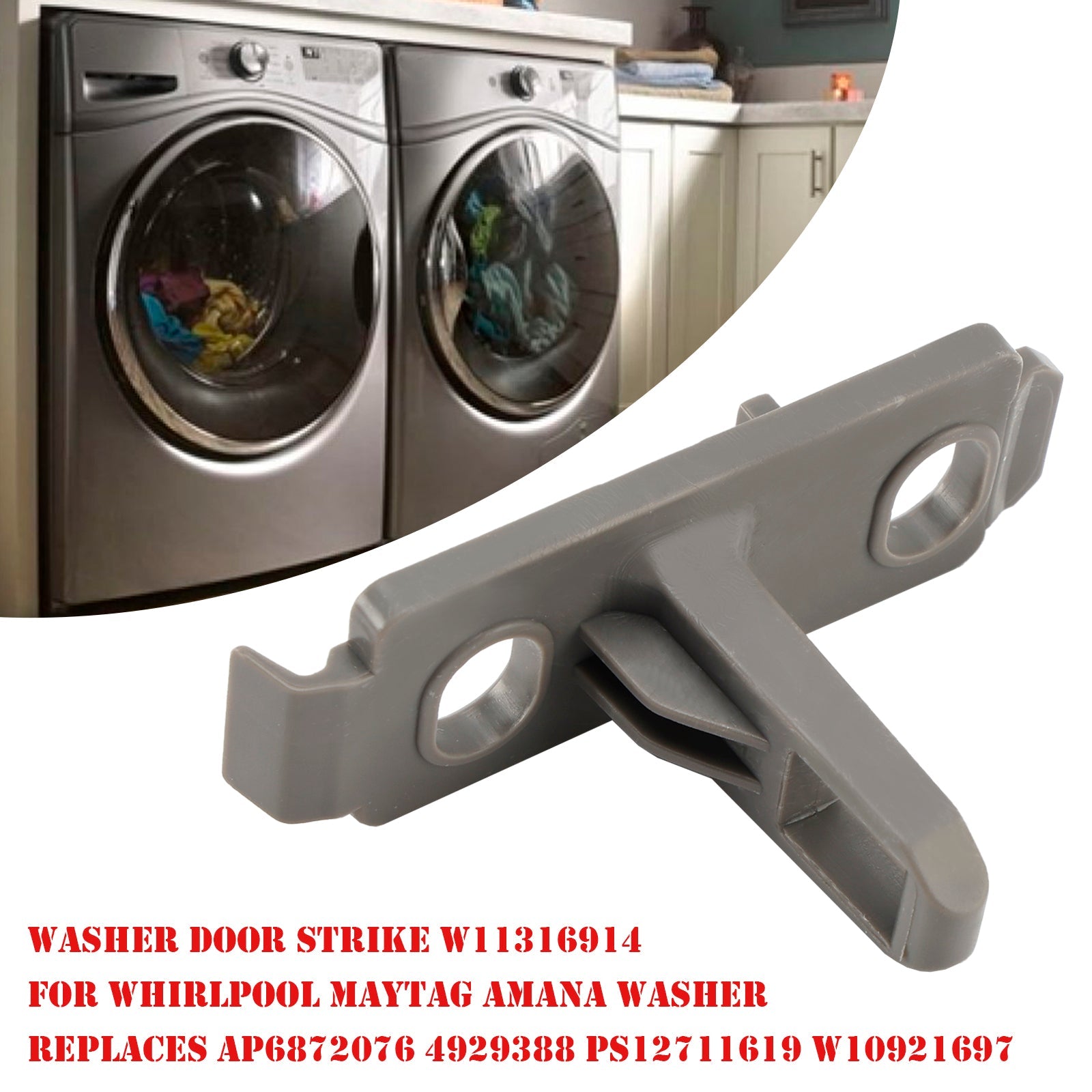 Maytag, Amana & Whirlpool Washer Door Strike, Replaces W11316914, AP6872076 & PS12711619