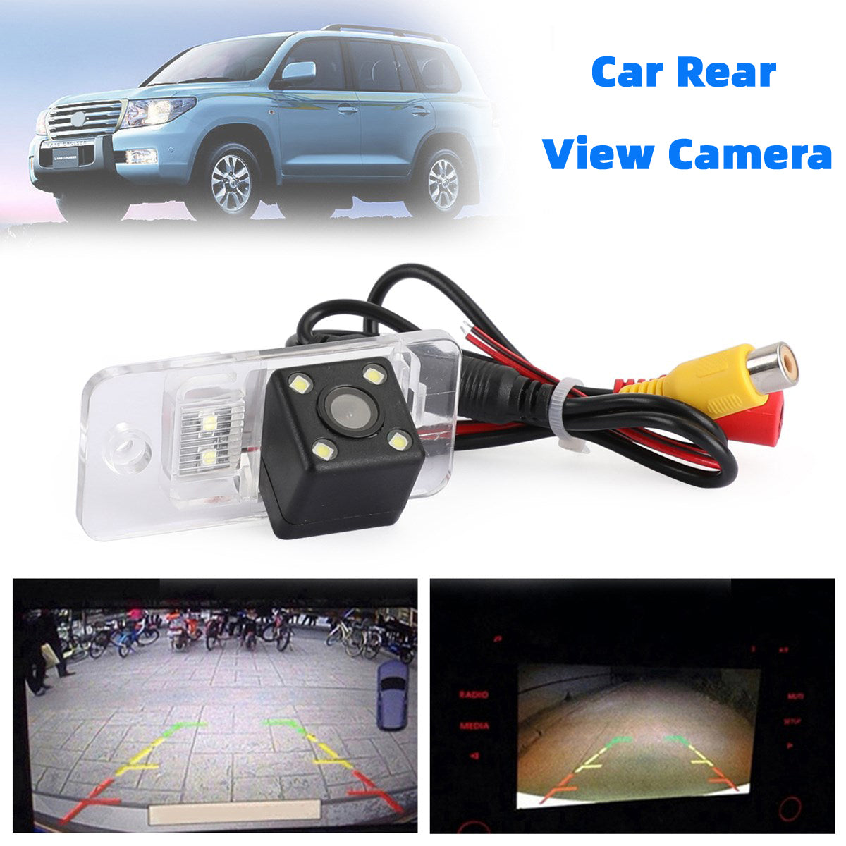 Car Rear View Camera CDD 4LED for A8 A6 A4 A3 Q7 S5 S6 S8 RS4 RS6 A4L/lsfb3/A5/TT