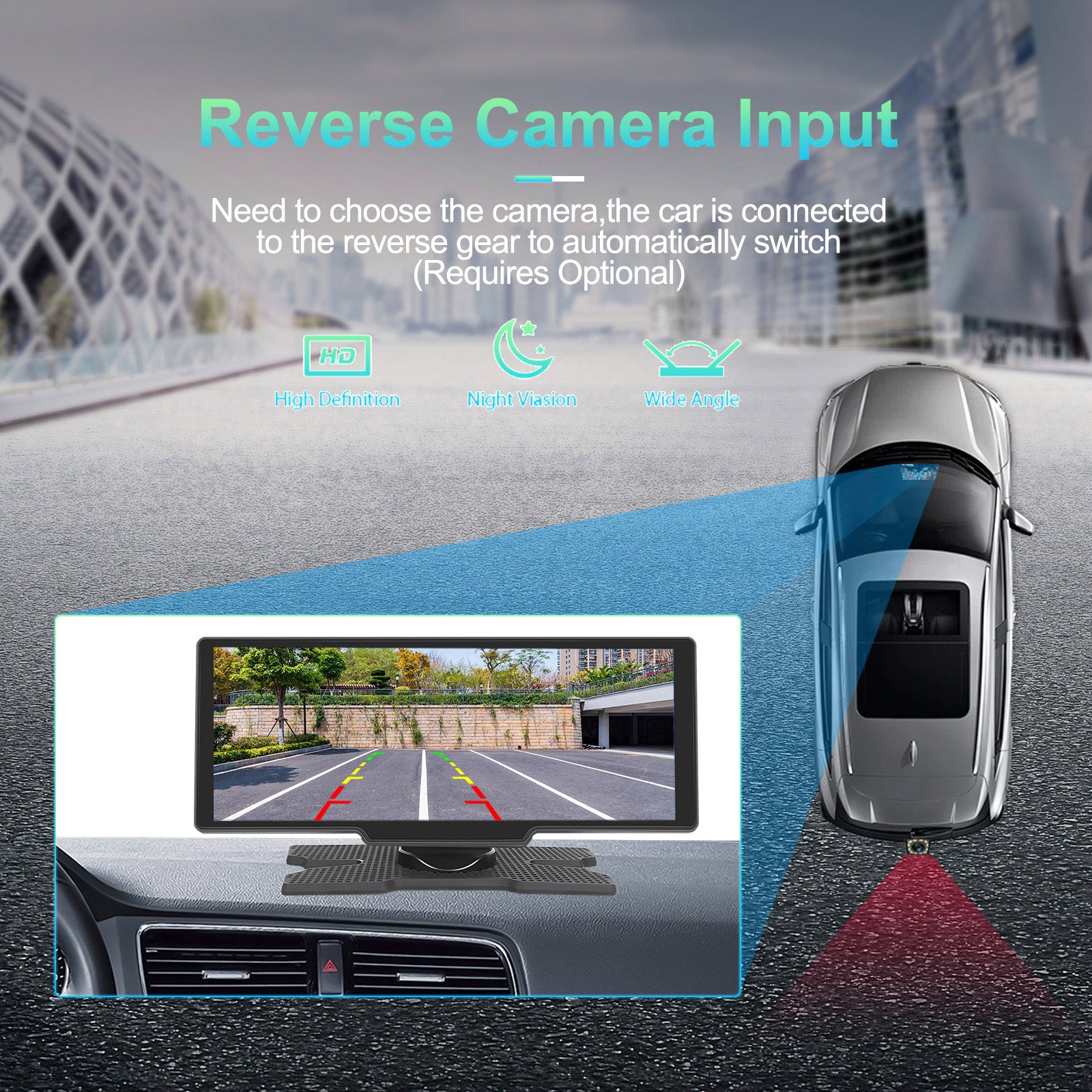 10.26inch HD Car Display CarPlay Car Navigation all-in-one Machine 12 LED Camera