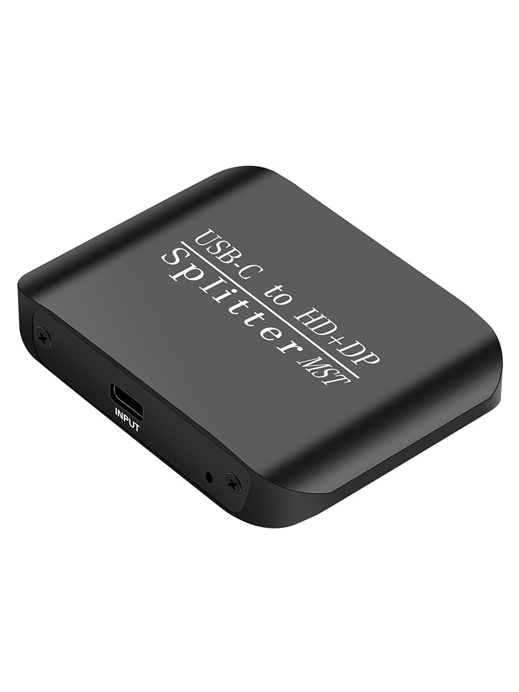 Type-C to HDMI+DP Laptop Splitter Two-Screen Display One Input and Two Output