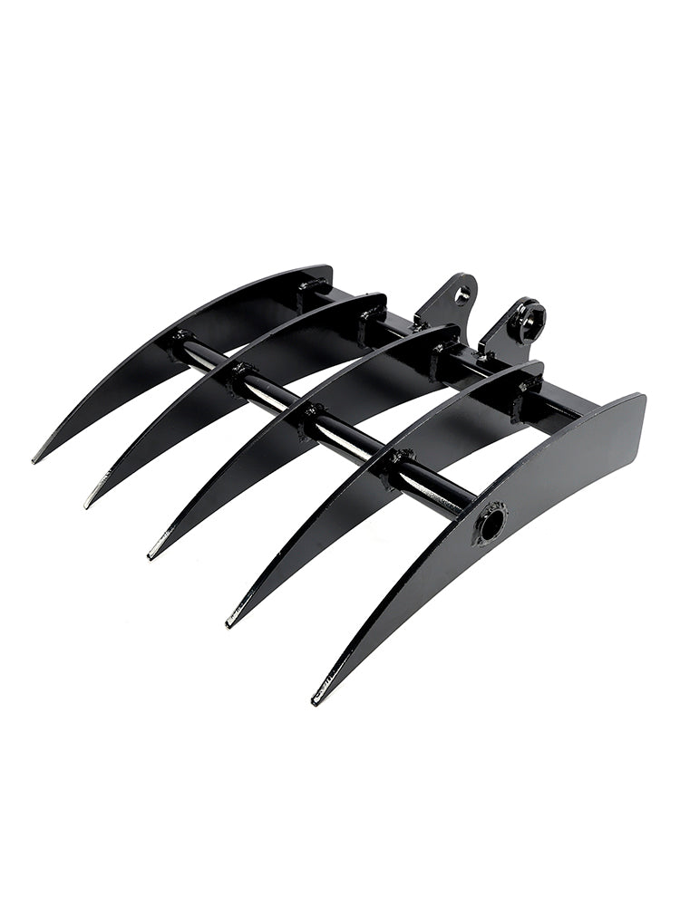 Alloy Steel Rake Attachment for Mini Excavators – Small Digger Excavator Tool