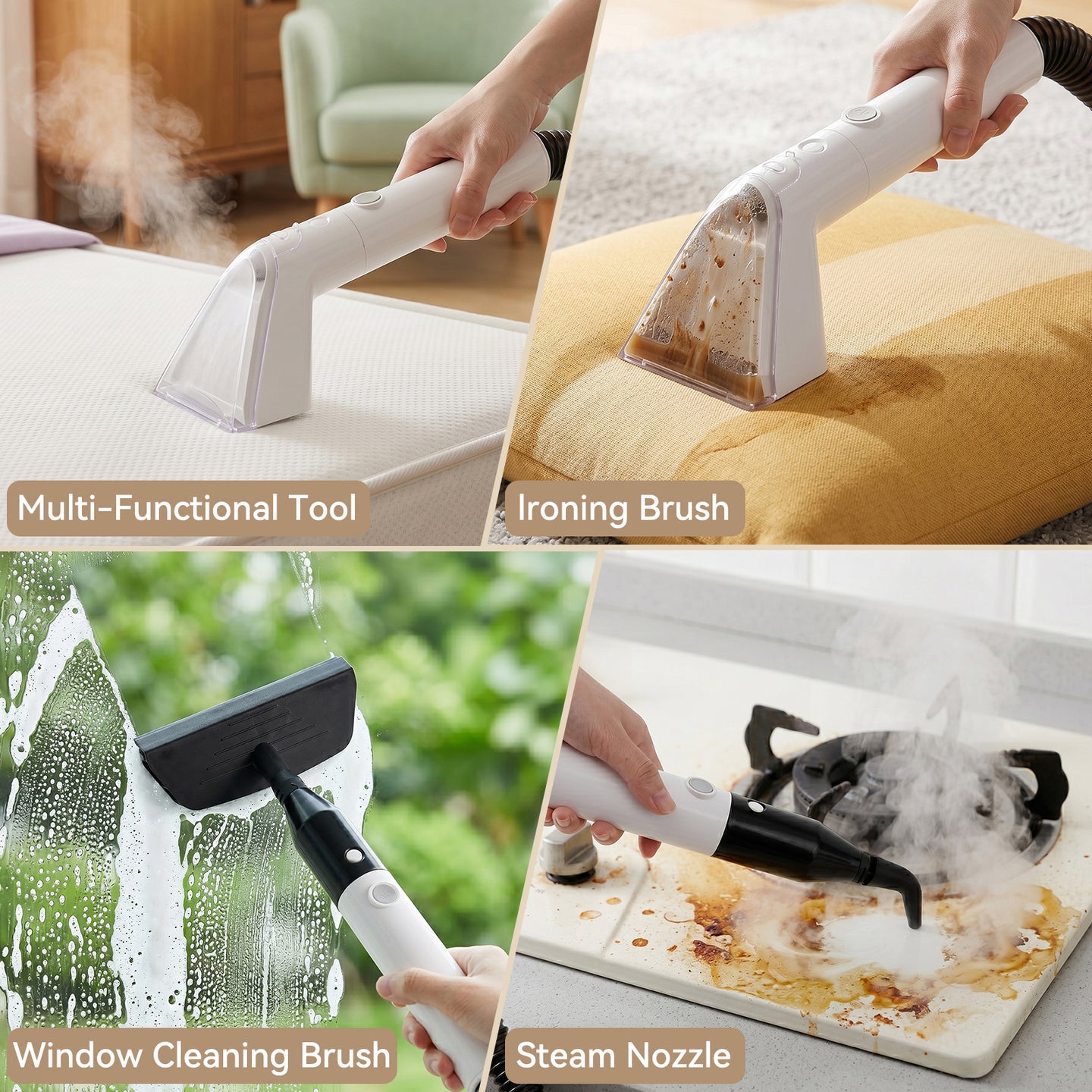 1700W High Power Steam Cleaner Portable Carpet and Upholstery Stain Remover
