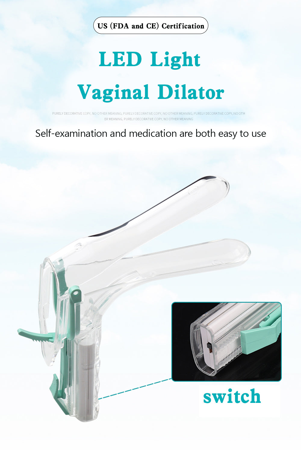 LED Female Privates Vaginal Speculum Illuminated Vaginal Expander With Light (Copy)