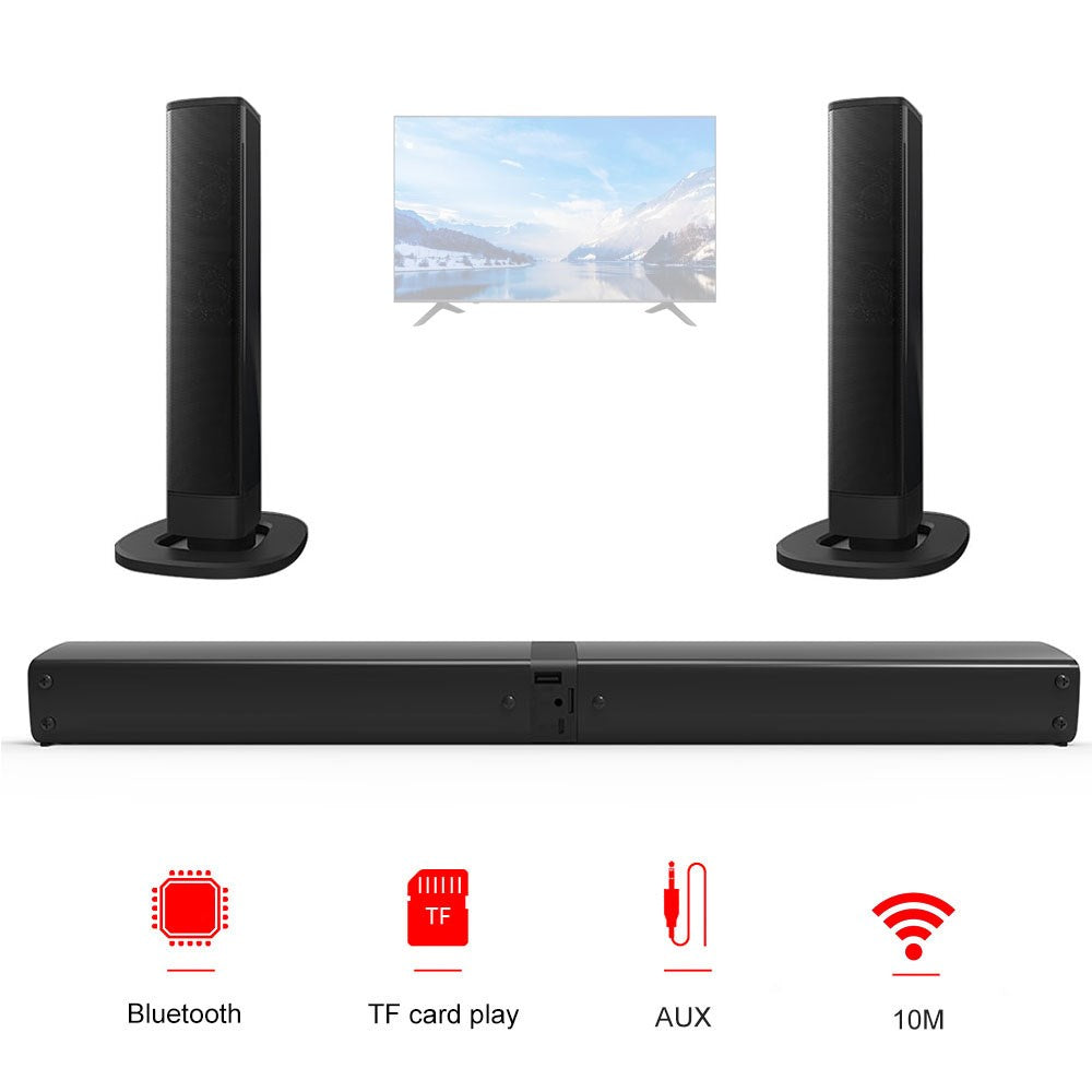 All-in-One Bluetooth Soundbar with Built-in Subwoofer for TV, Movies & Music