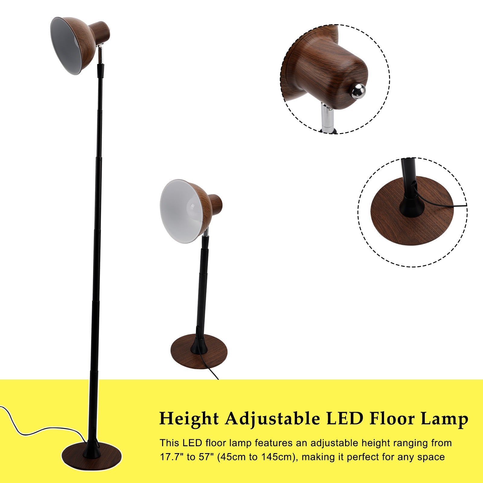 2-in-1 Dimmable LED Floor Lamp