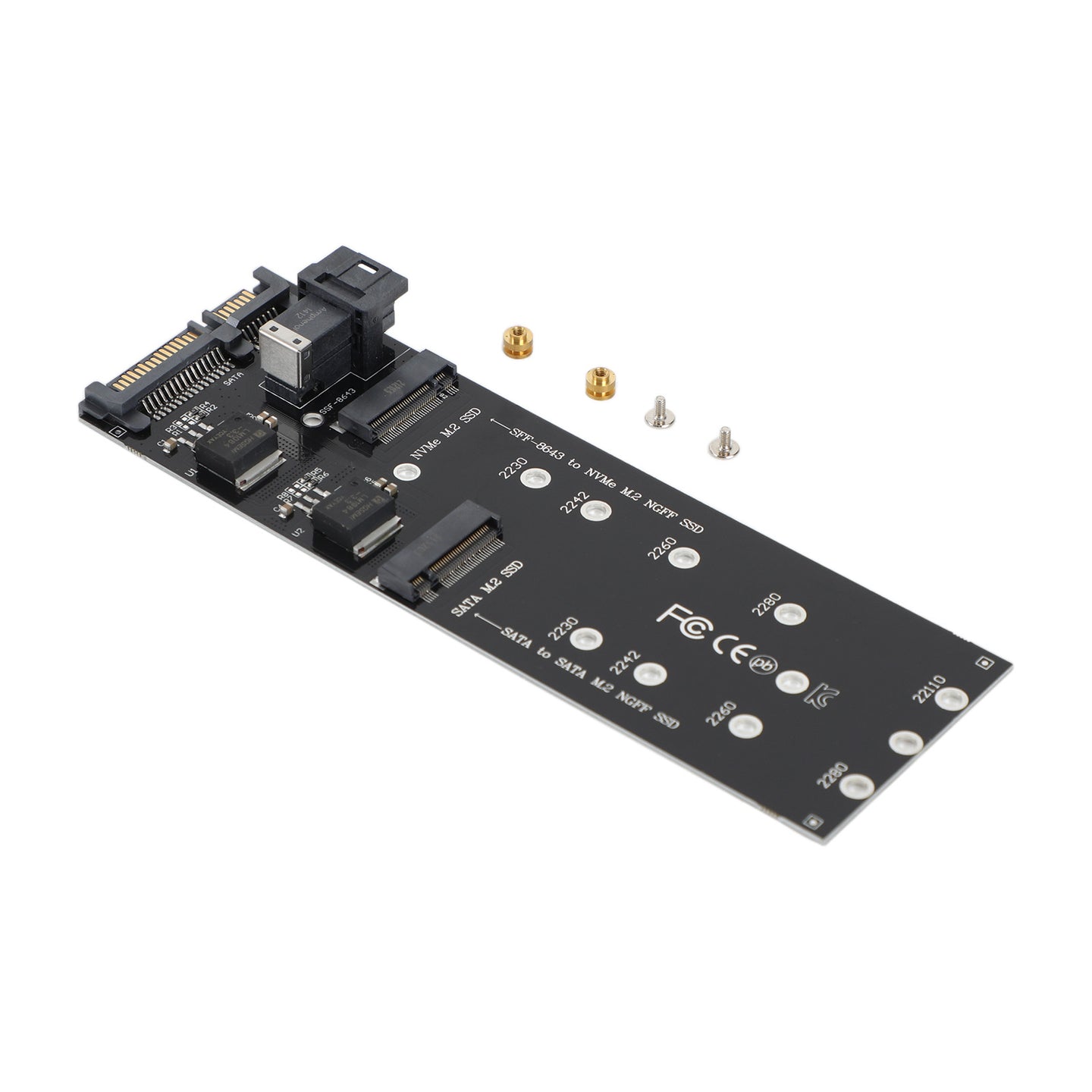 SFF-8643 to U2 Kit NGFF M-Key to HD Mini SAS NVME PCIe SSD SATA Adapter