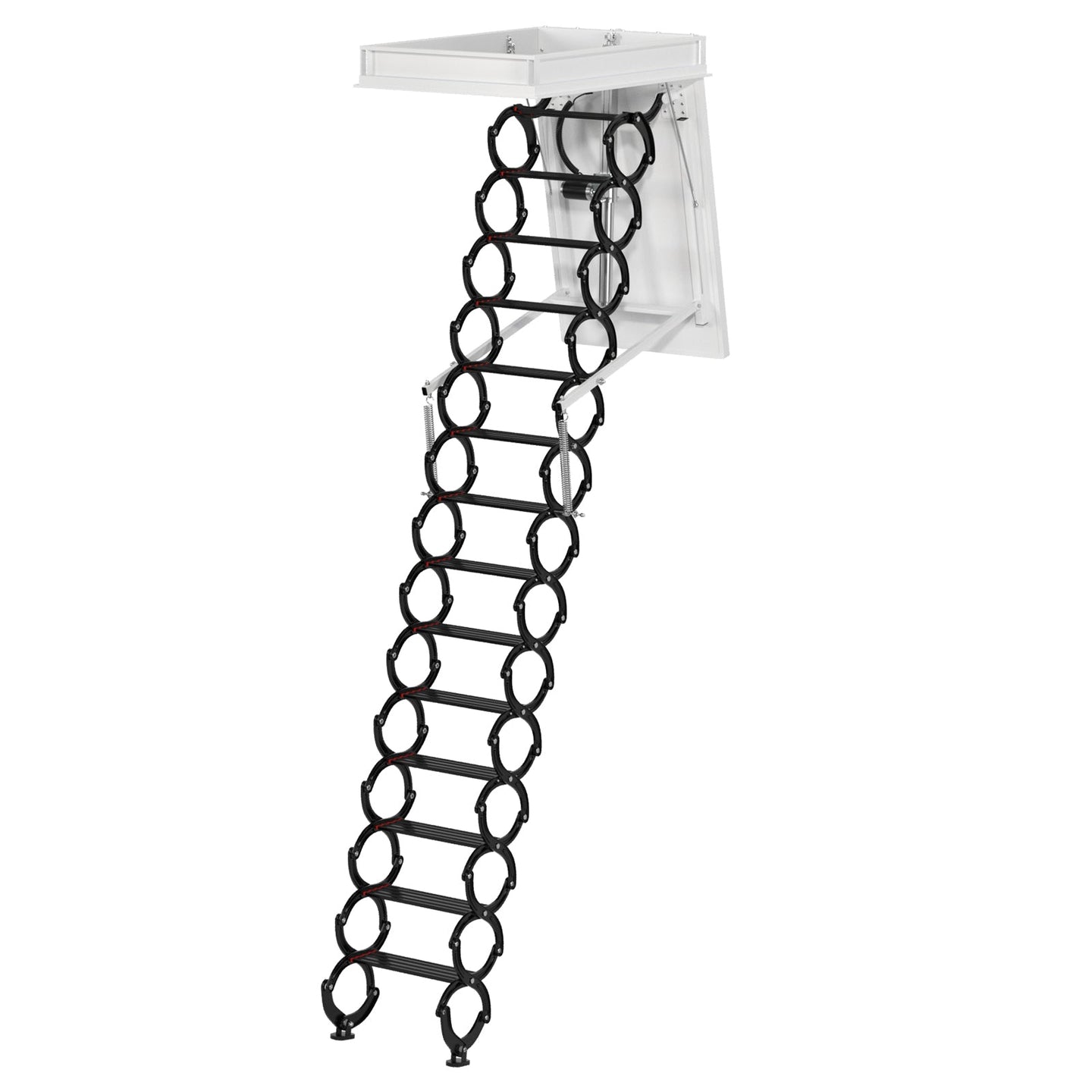 Electric Folding Attic Ladder, 13-Step for up to 11.8ft Ceilings, Fits 35" x 27.5" Opening, 500 lbs Capacity (Black)