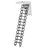 Electric Folding Attic Ladder, 13-Step for up to 11.8ft Ceilings, Fits 35" x 27.5" Opening, 500 lbs Capacity (Black)