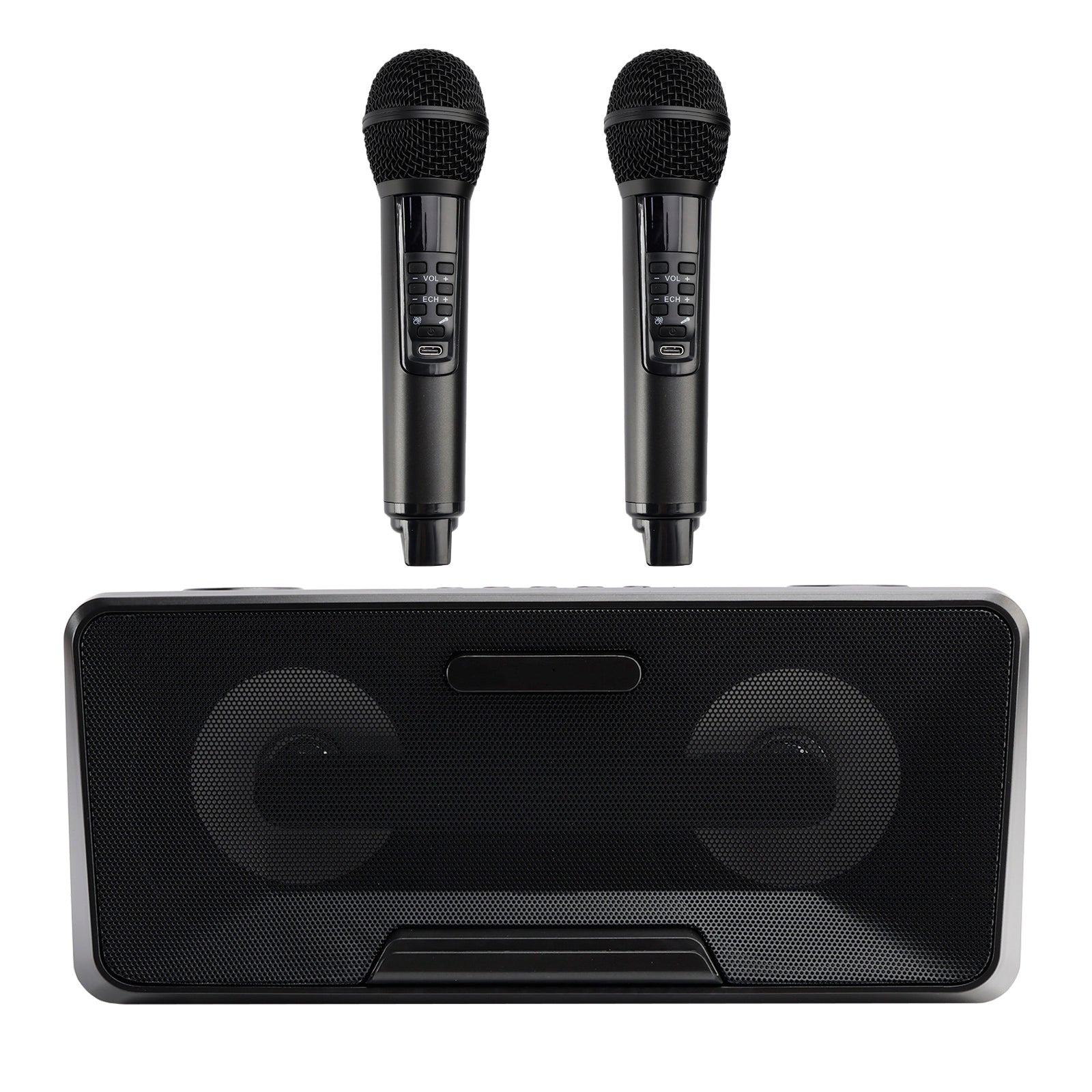 Wireless Bluetooth Speaker – All-in-One Portable Karaoke System with Dual Microphones for Outdoor Use