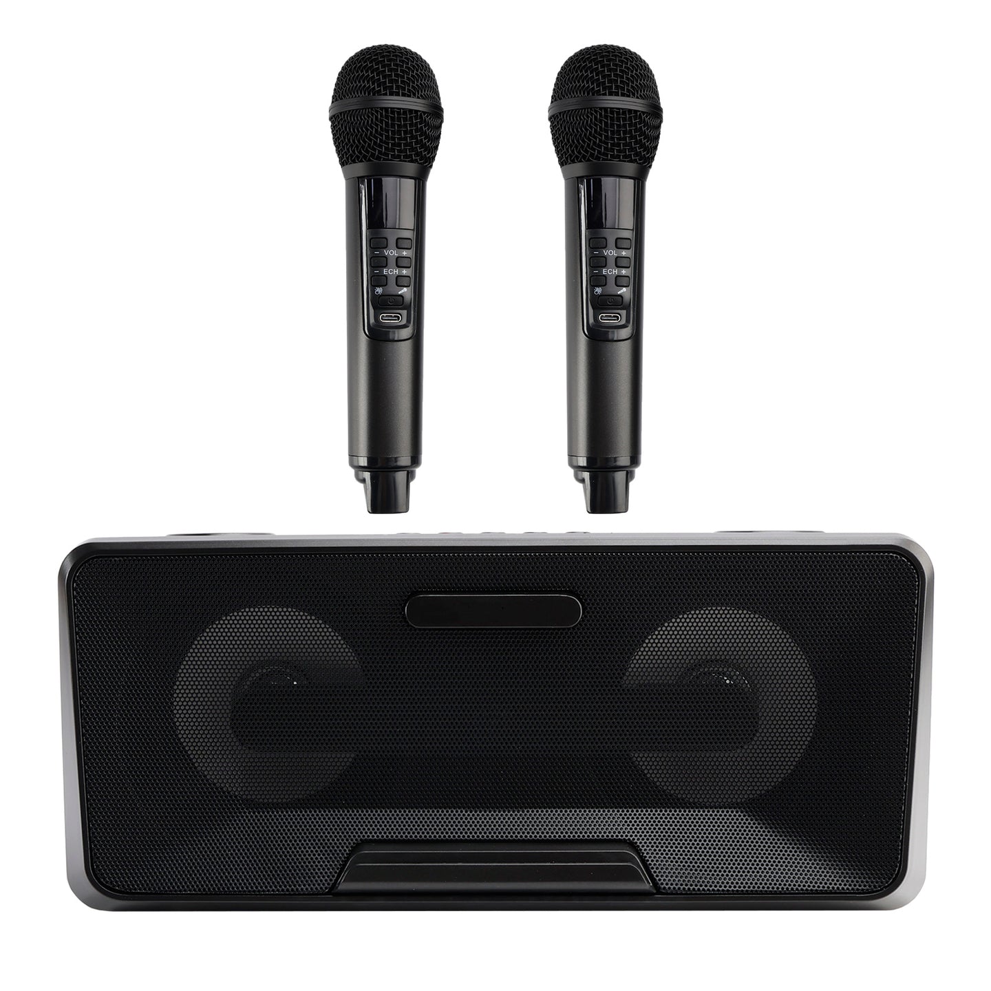 Wireless Bluetooth Speaker – All-in-One Portable Karaoke System with Dual Microphones for Outdoor Use