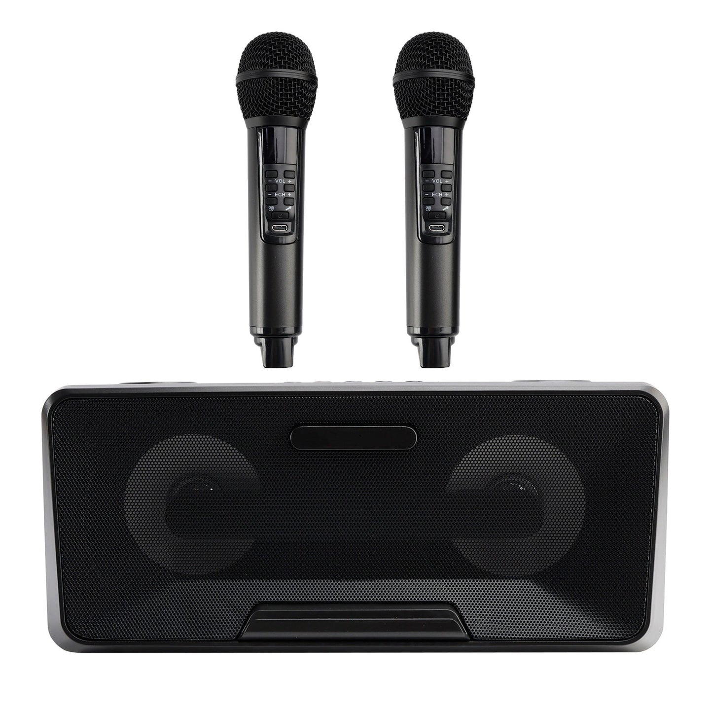 Wireless Bluetooth Speaker – All-in-One Portable Karaoke System with Dual Microphones for Outdoor Use