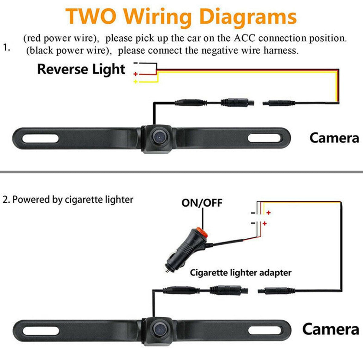 WiFi Wireless Backup Camera for iPhone & Android, 170° Wide Angle HD Night Vision, IP67 Waterproof for Car, Truck, RV