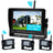3 Camera Wireless AHD 1080P Backup Camera System with 7" Split Screen Monitor & DVR Recording for Truck, RV, Trailer