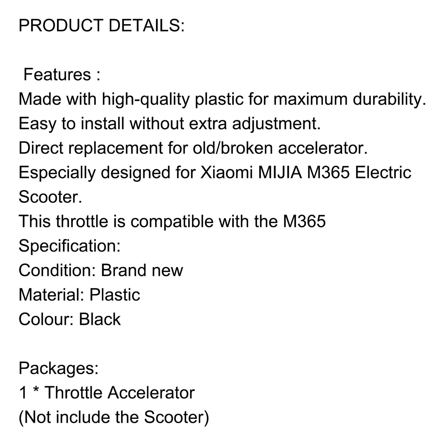 Accelerator Throttle Unit for Xiaomi M365 E-Scooter